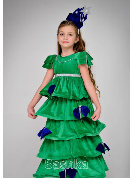 Карнавальний костюм Ялинка Царська (сині прикраси) Карнавальний костюм Ялинка Царська (сині прикраси)